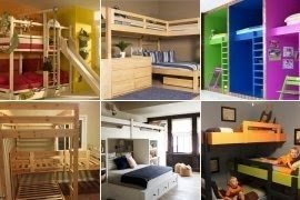 3 bed bunk bed with desk