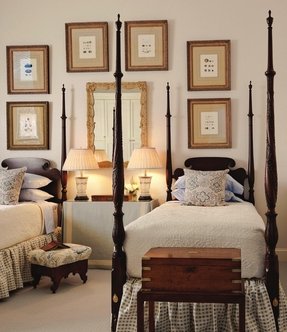 Antique twin beds