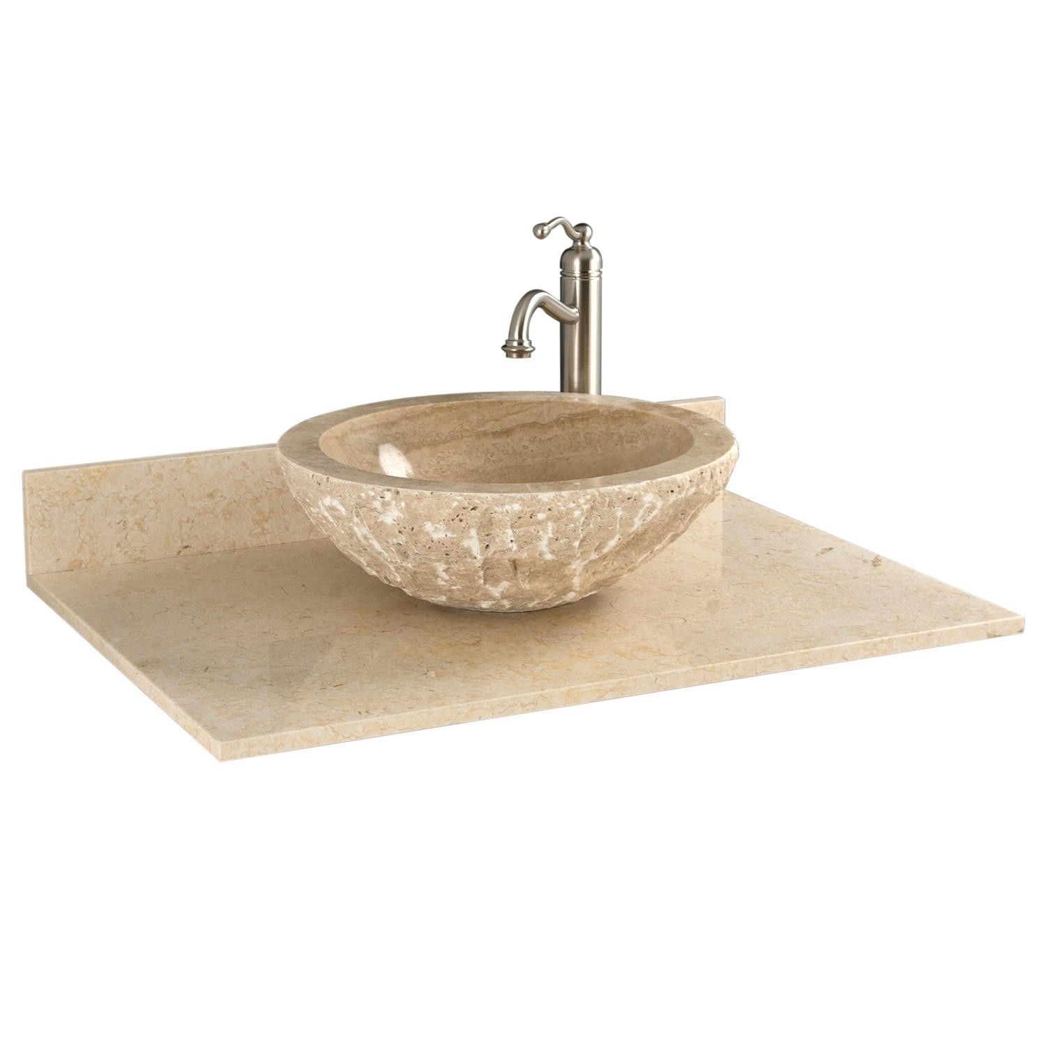 Bathroom countertop for vessel sink