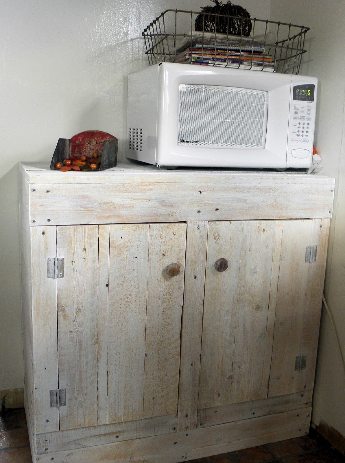 Home Basics Large Wood Microwave Cabinet