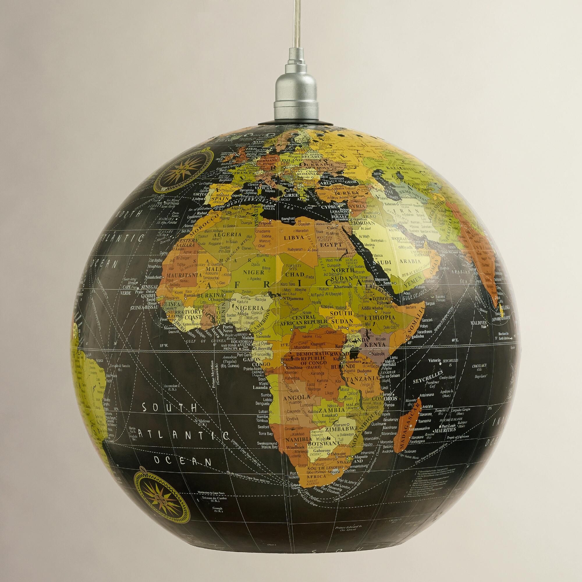 world globe desk lamp