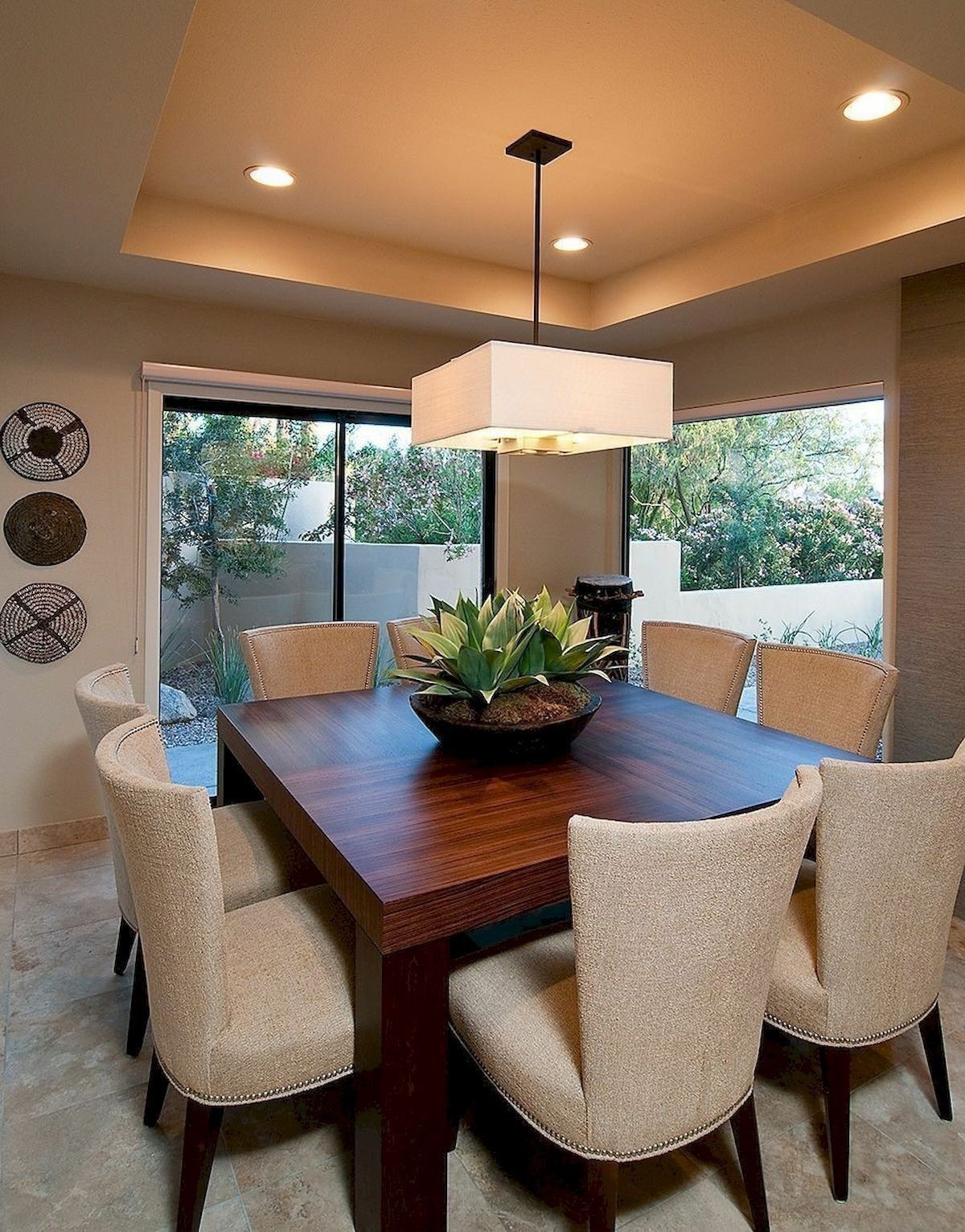 Black square dining table