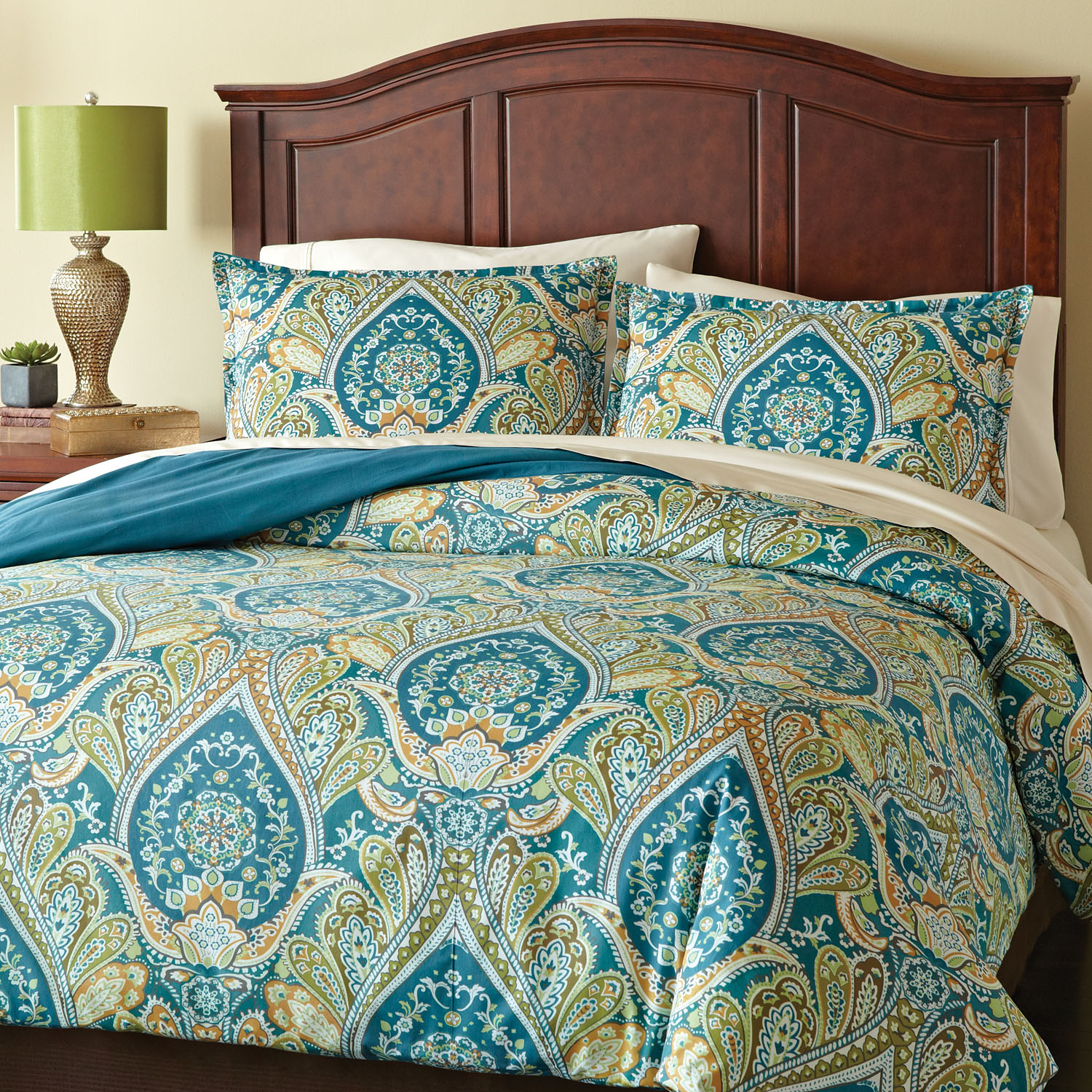 Blue and green quilt