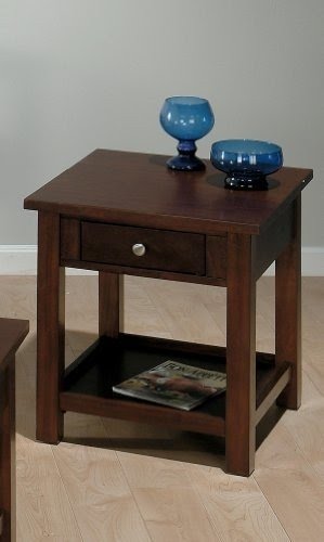 Cherry end table with drawer 4