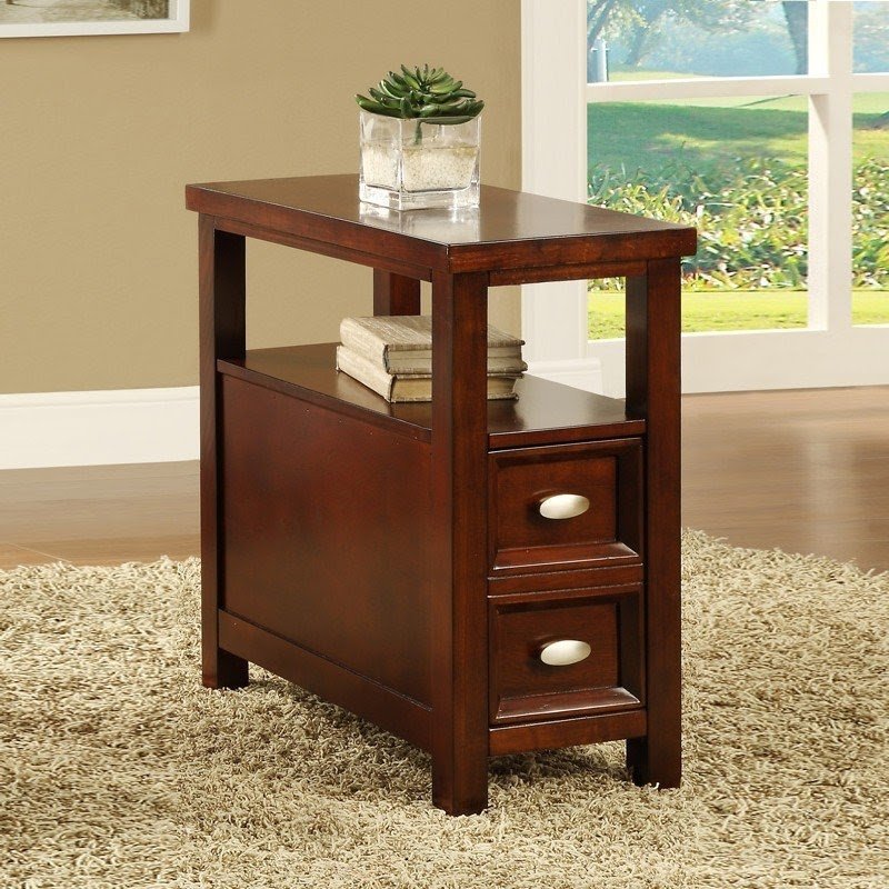 Cherry end tables with drawers