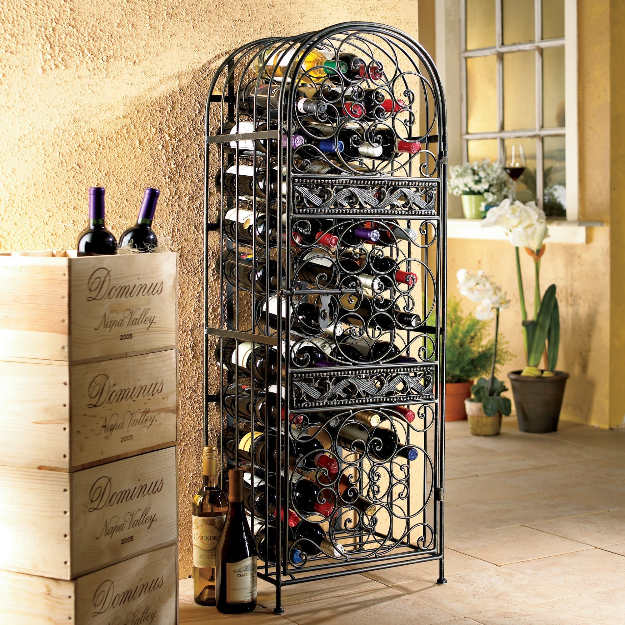 Corner wine racks