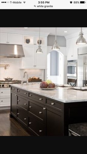 White Kitchen Cabinets With Dark Gray Island dark wood kitchen island