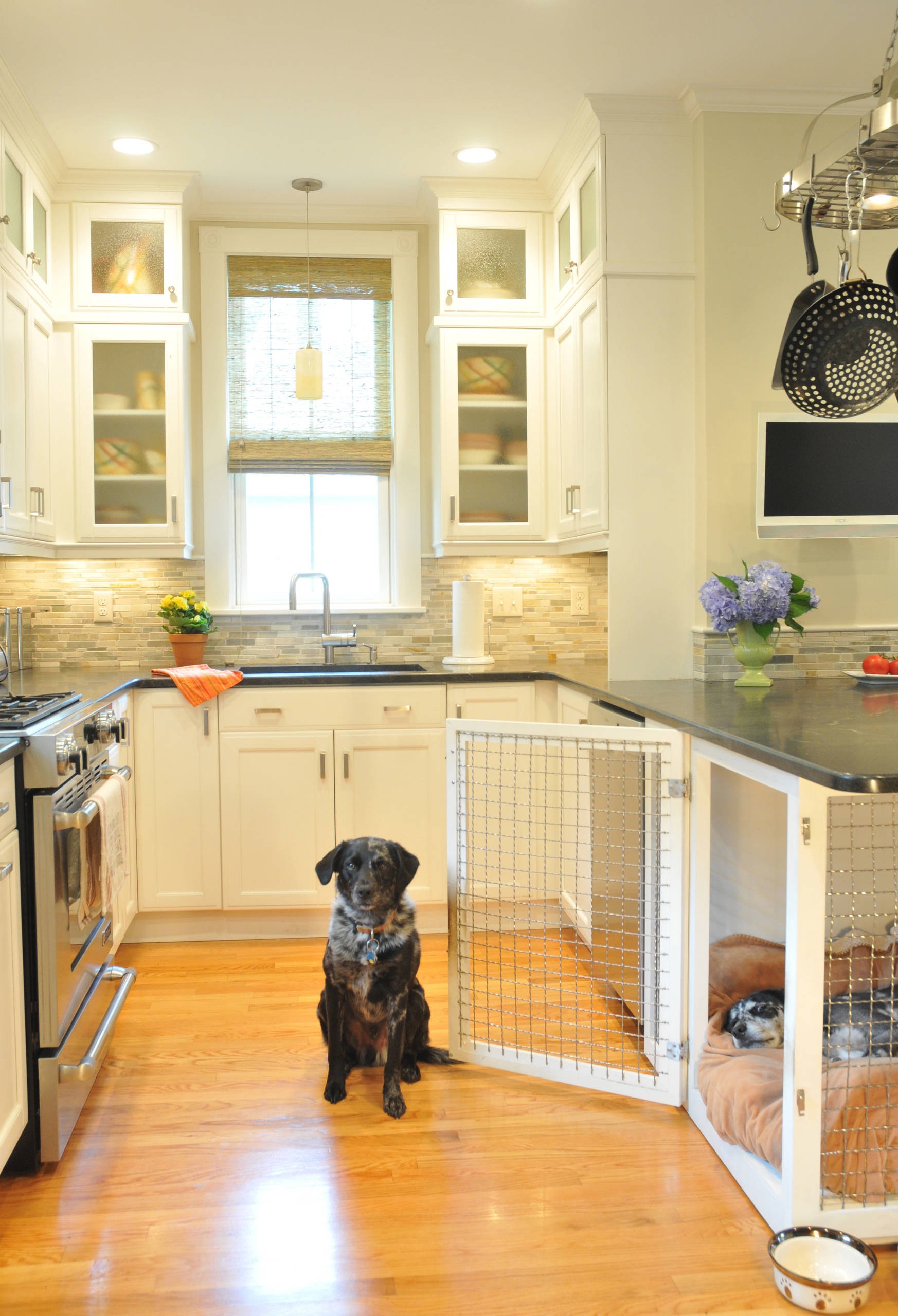 garage door style dog crate