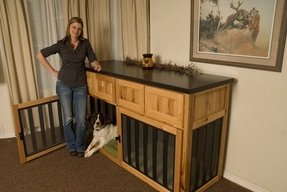 corner dog kennel - woodworking project by tcw dog