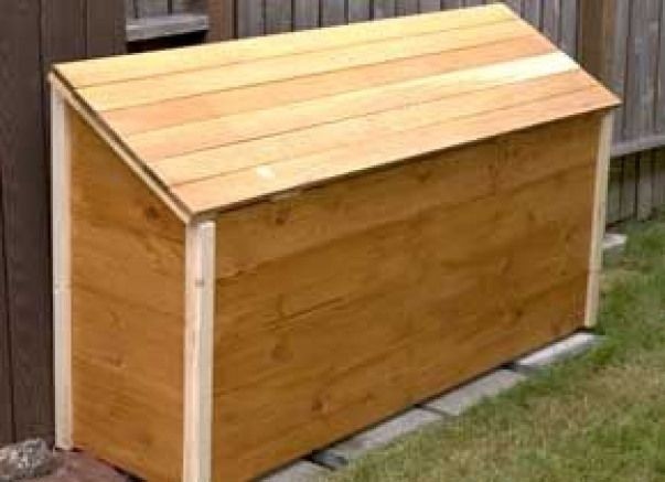 Outdoor log best sale box with lid