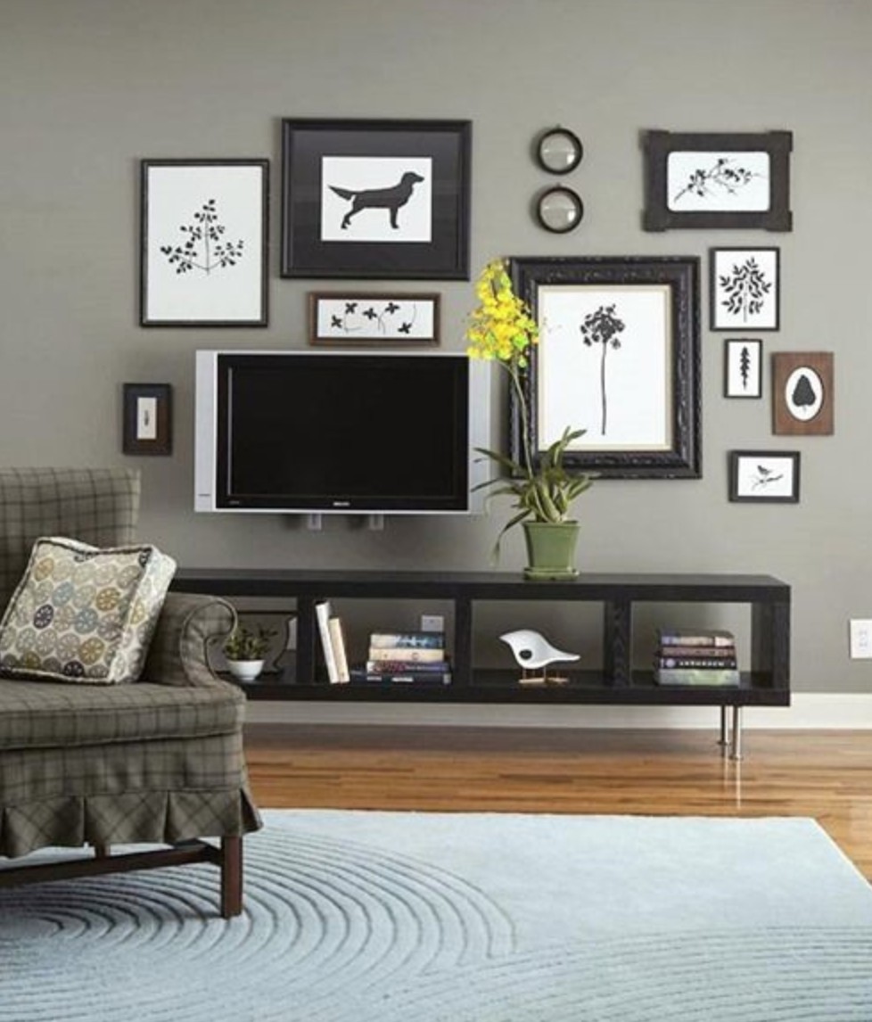 flat screen tv on wall ideas