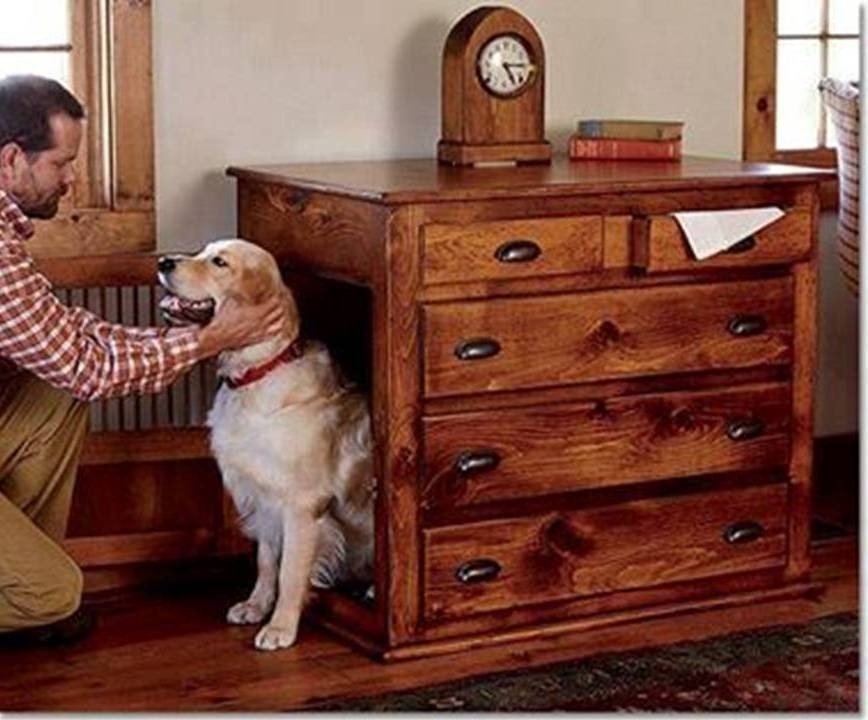 Dresser with shop dog kennel