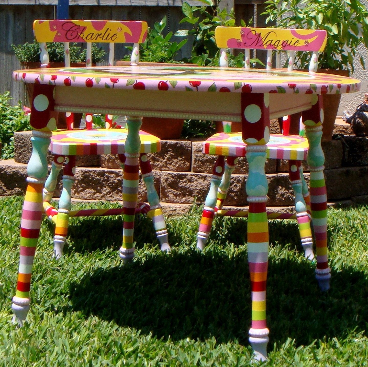 Hand Painted Table And Chairs Just For