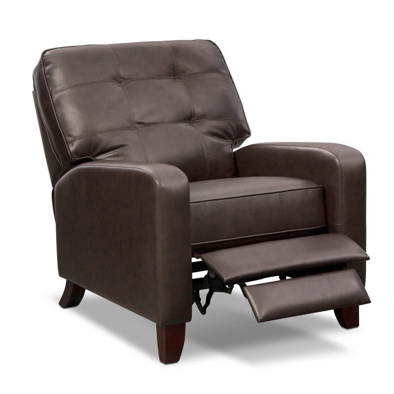 black leather chair with silver studs