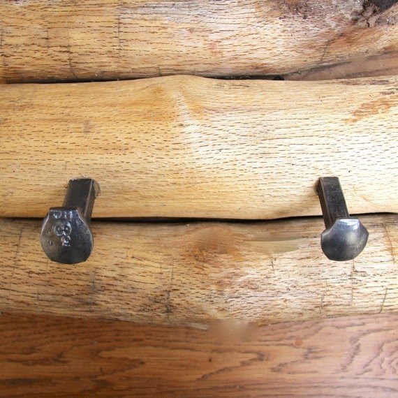 Metal wall hook rustic log cabin decor