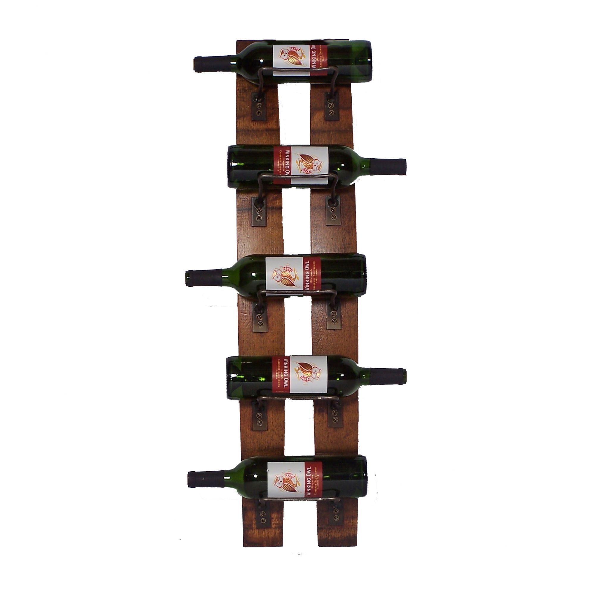 Metal wall wine rack bottle holder