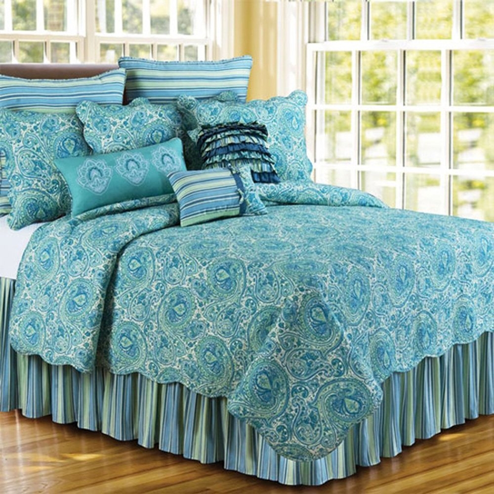 Paisley turquoise bedding