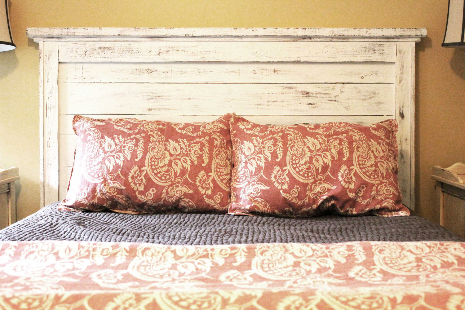 Distressed deals wood headboard