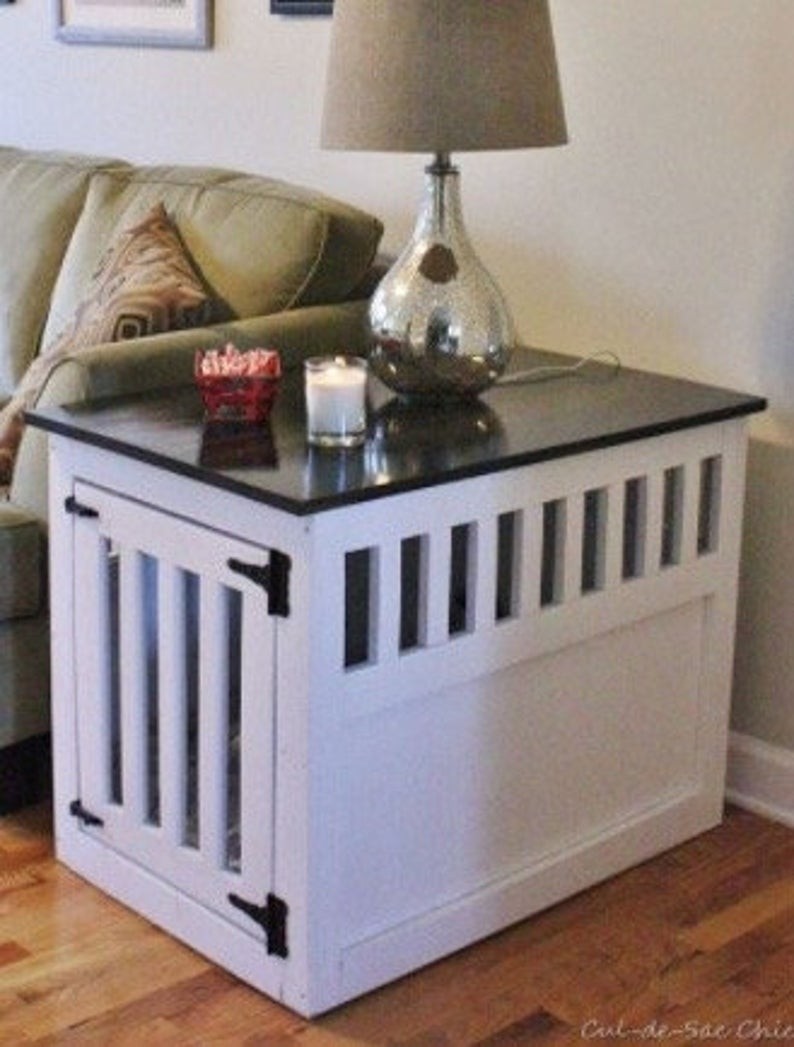 Side table dog crate