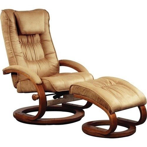 Small leather swivel recliner
