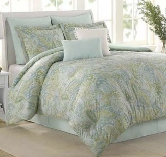 Blue Green Paisley Bedding - Foter