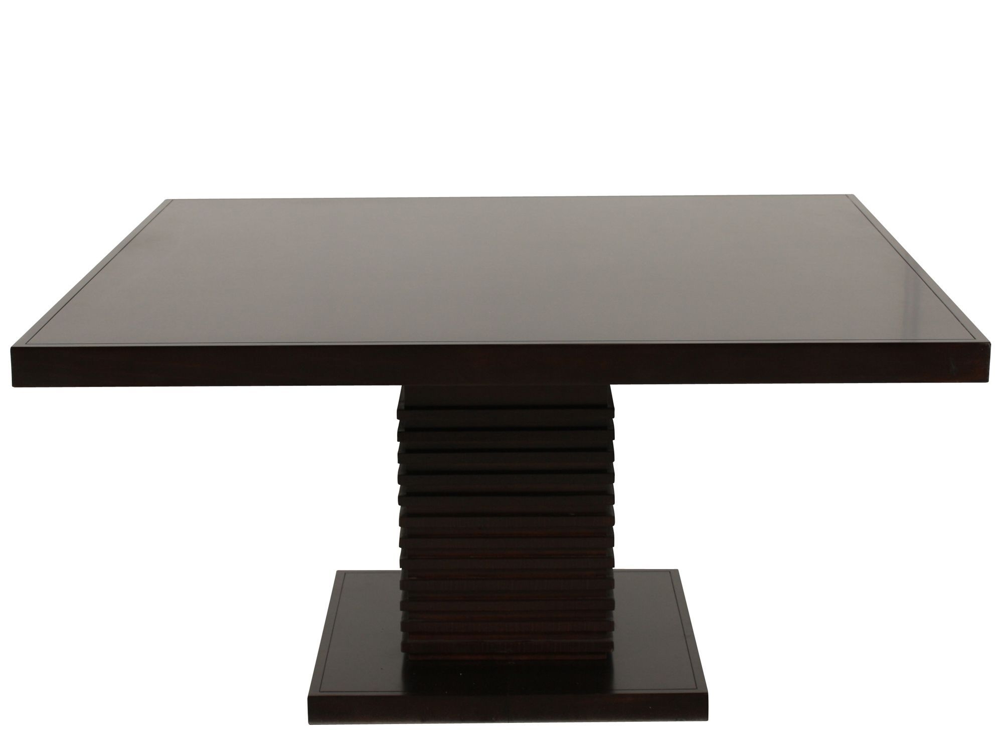 Square pedestal dining table
