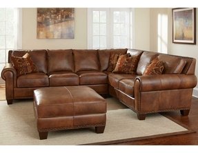 Leather Nailhead Sectional - Ideas on Foter