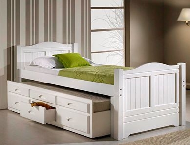 Trundle bed with drawers