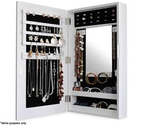 Wall Mounted Jewelry Cabinet With Mirror - Foter