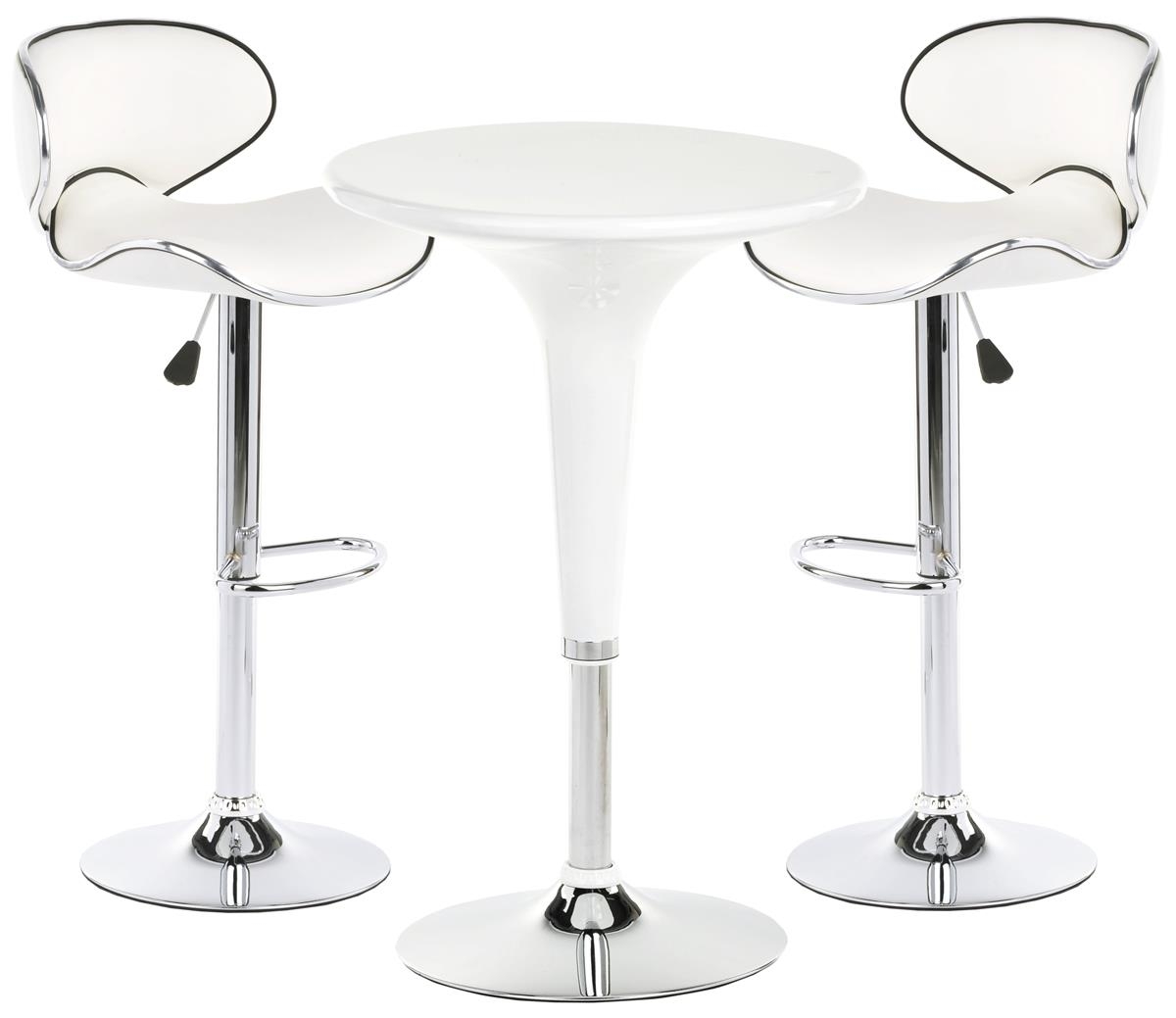 White pub table and stools