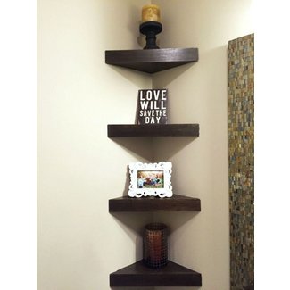 wooden corner shelf homebase