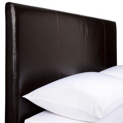 Black leather headboard deals king