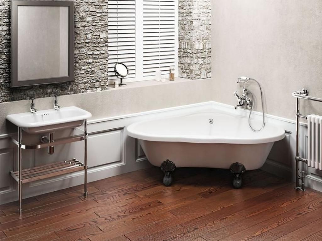 corner clawfoot bathtub