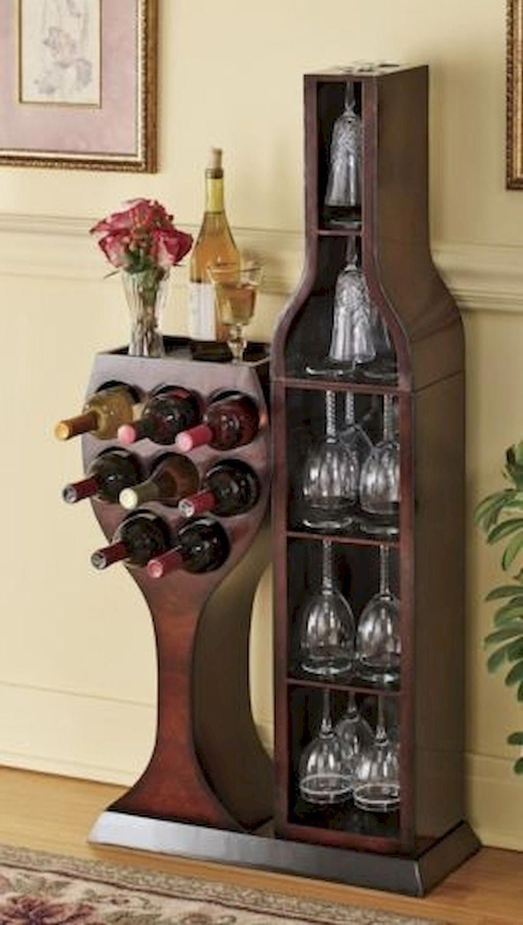 Corner wine glass rack