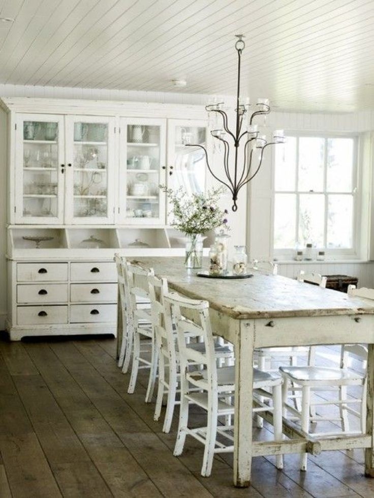 Farmhouse style dining table and chairs