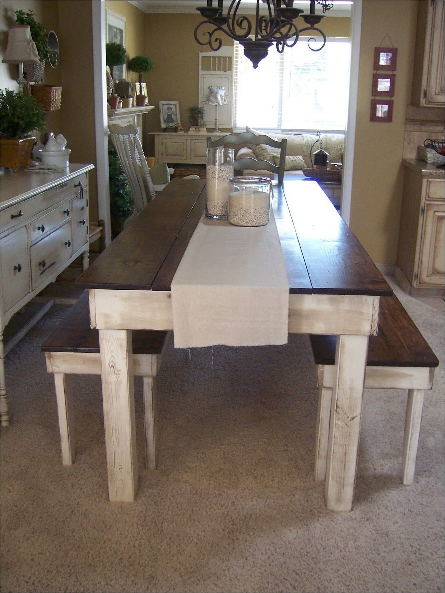 Farmhouse Table With Bench And Chairs Ideas On Foter