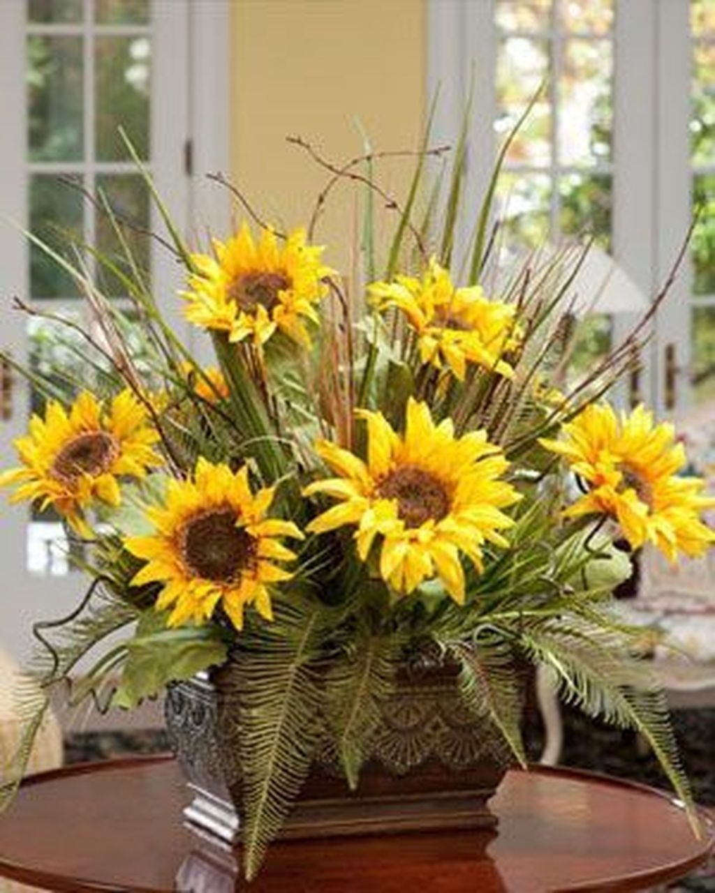 fake sunflower arrangements