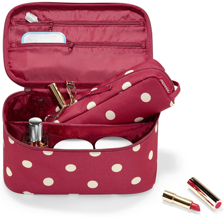 Large toiletry bag with compartments