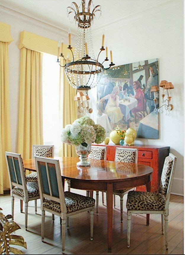 Leopard dining chairs