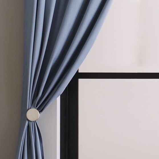 Metal pin holdbacks modern curtain rods