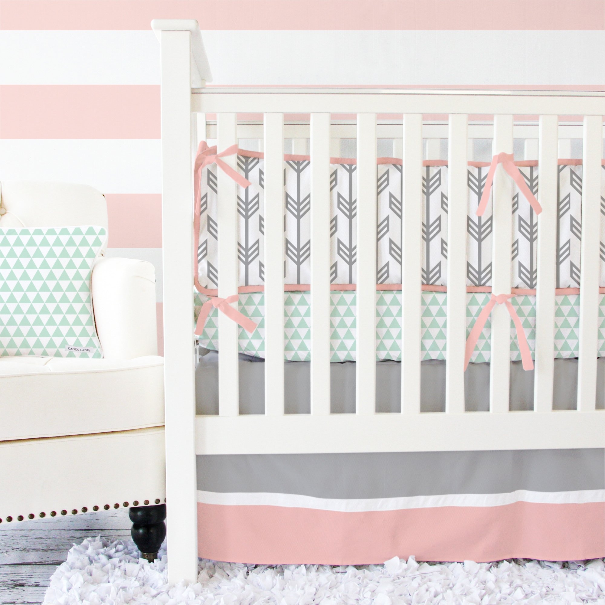 baby girl arrow crib bedding