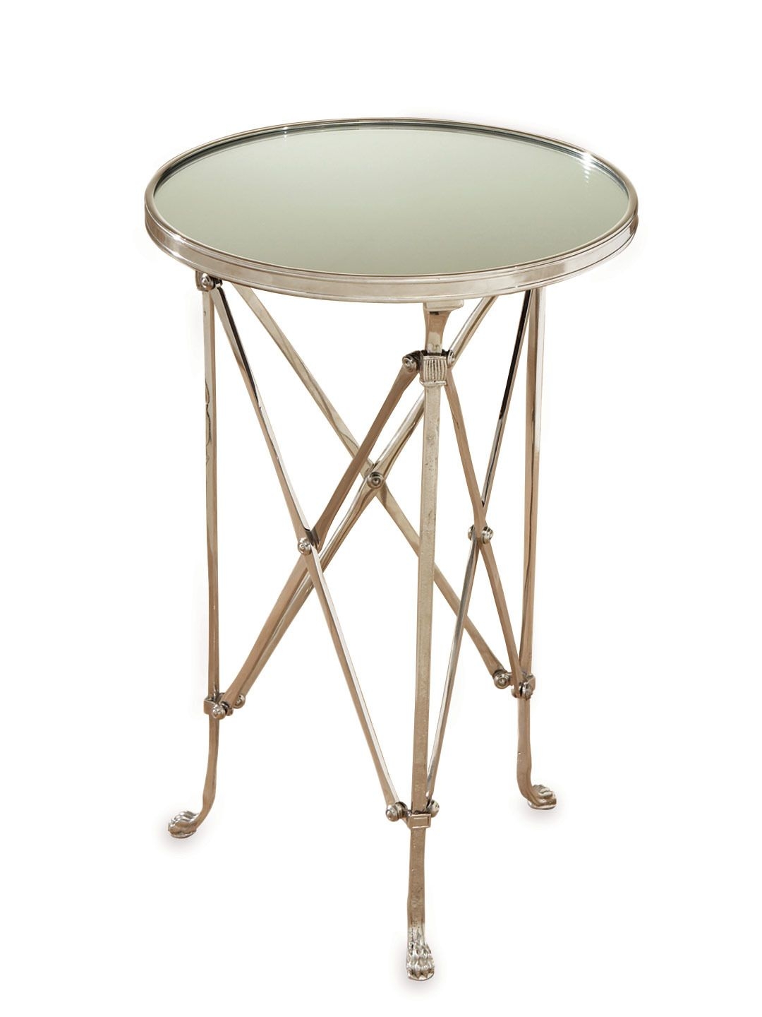 Mirrored round end table 4