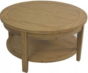 Oak round coffee table 15