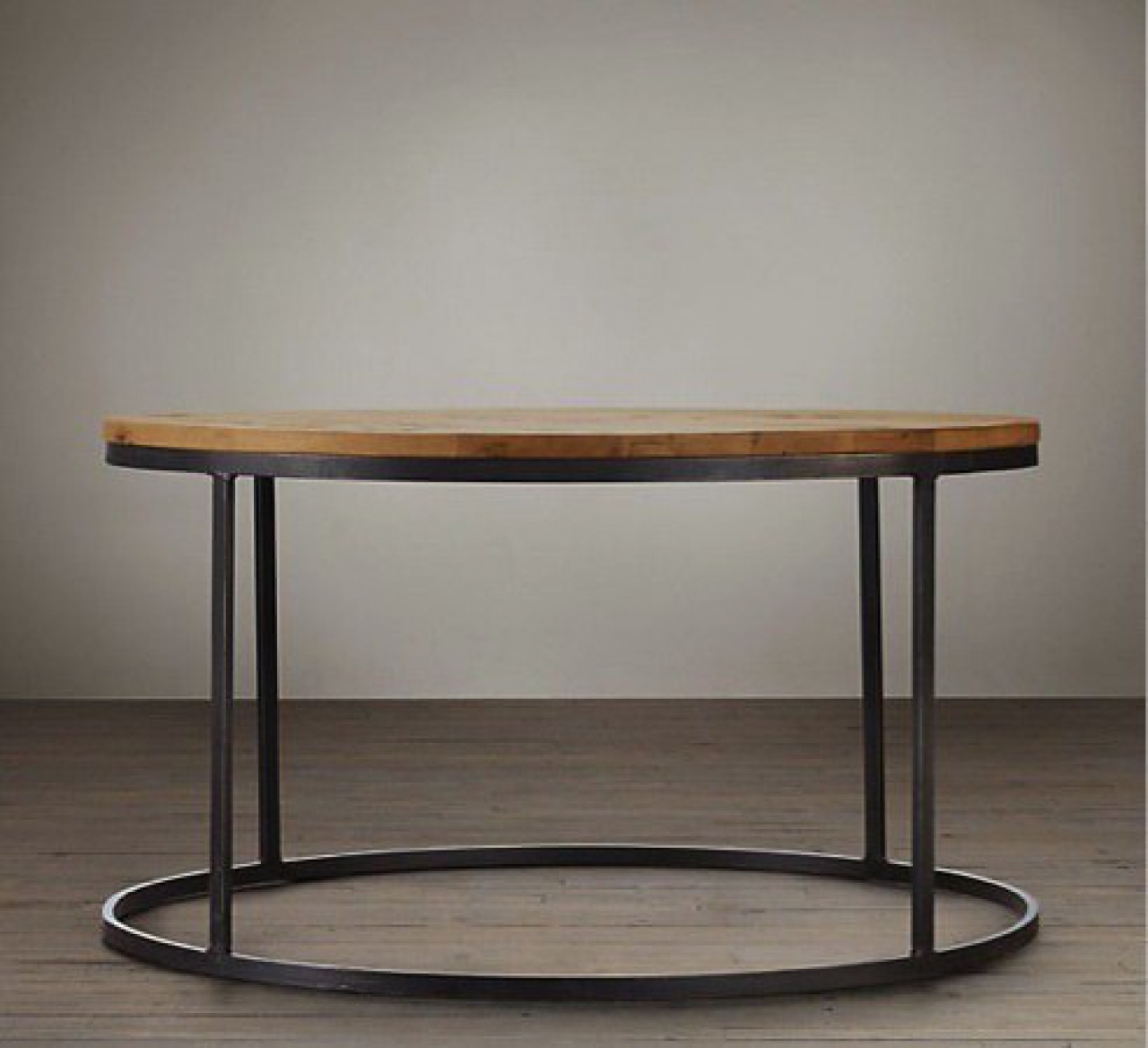 Oak round coffee table 9
