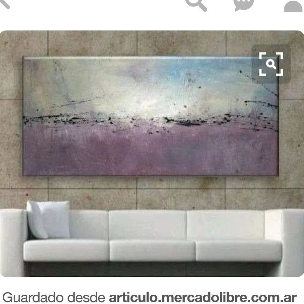 Huge Wall Art Purple Painting For Living Room Abstract Black Painting