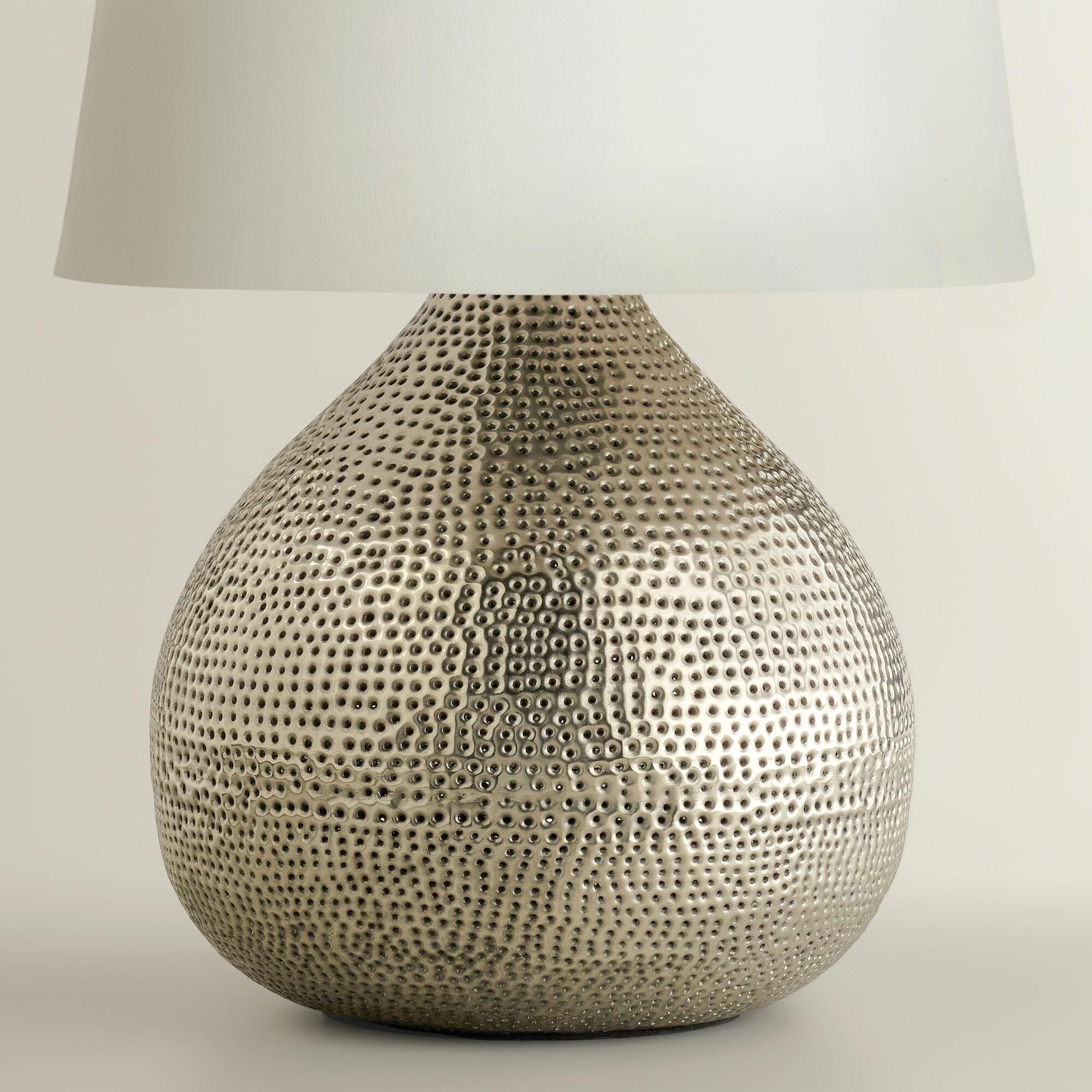 pewter table lamp