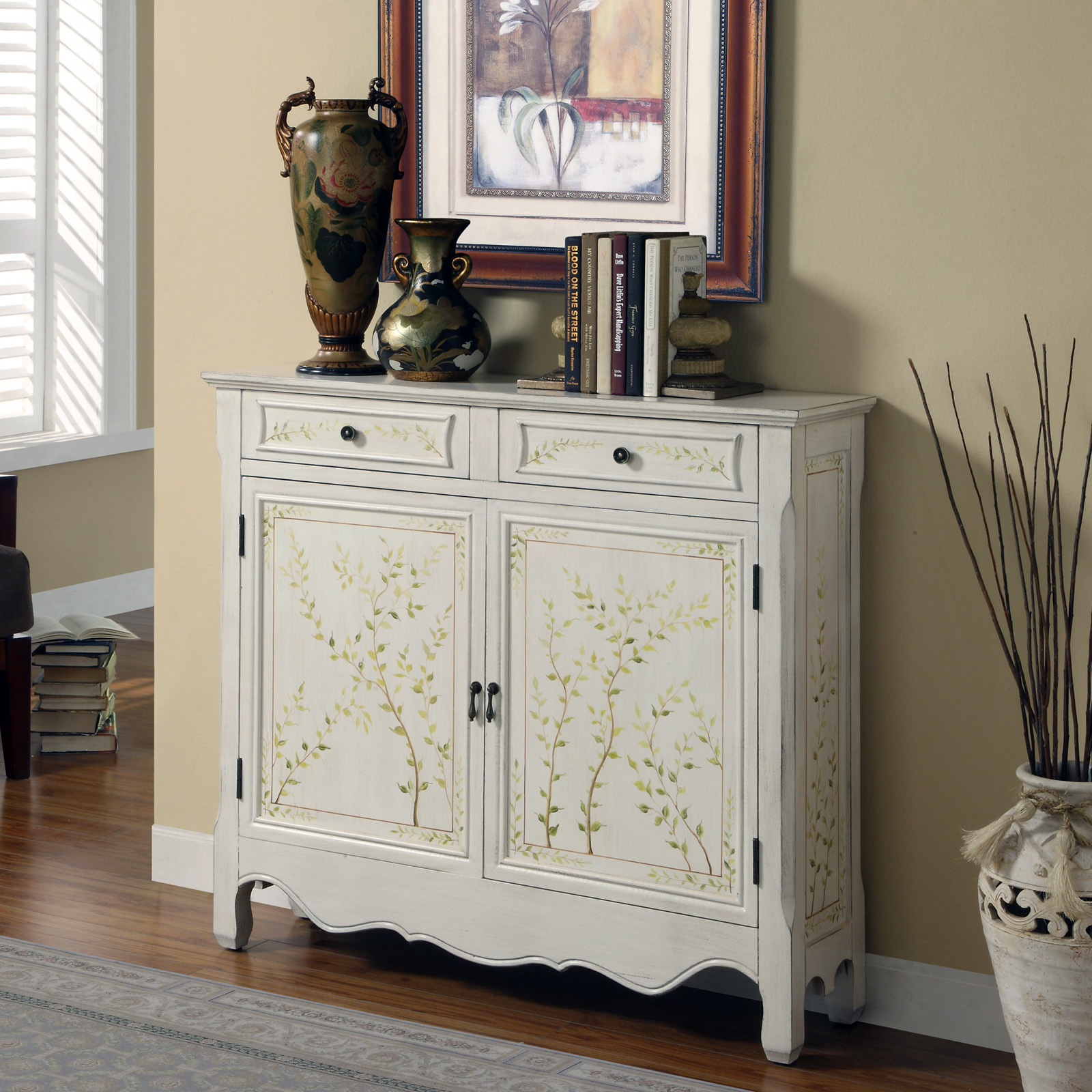 Powell Powell Hand Painted 2 Door Console - White - 246-332