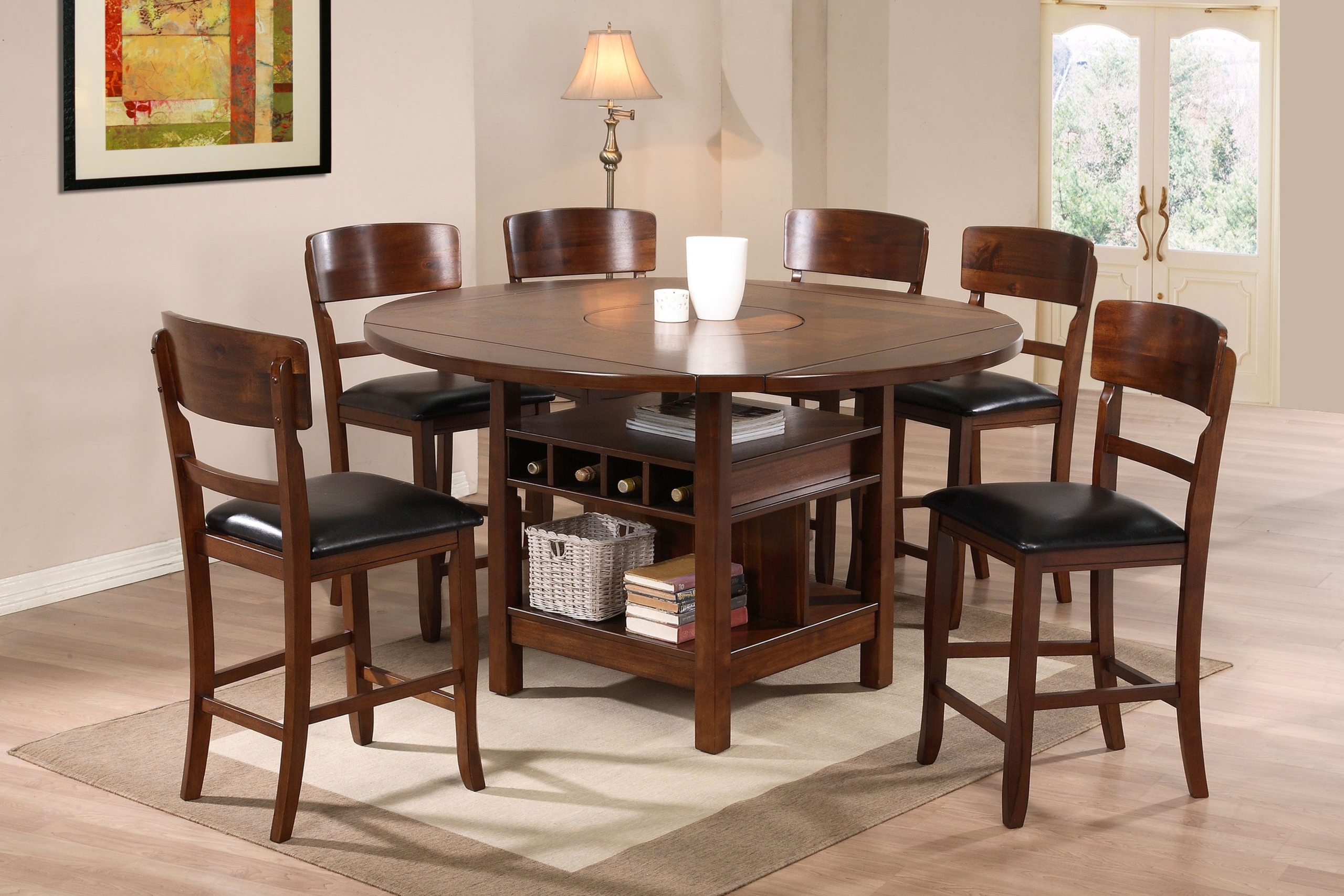 Round extendable dining table 8 online seater