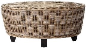 Round Wicker Ottoman Coffee Table - Foter