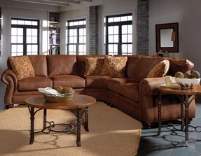 Small White Leather Sectional - Foter